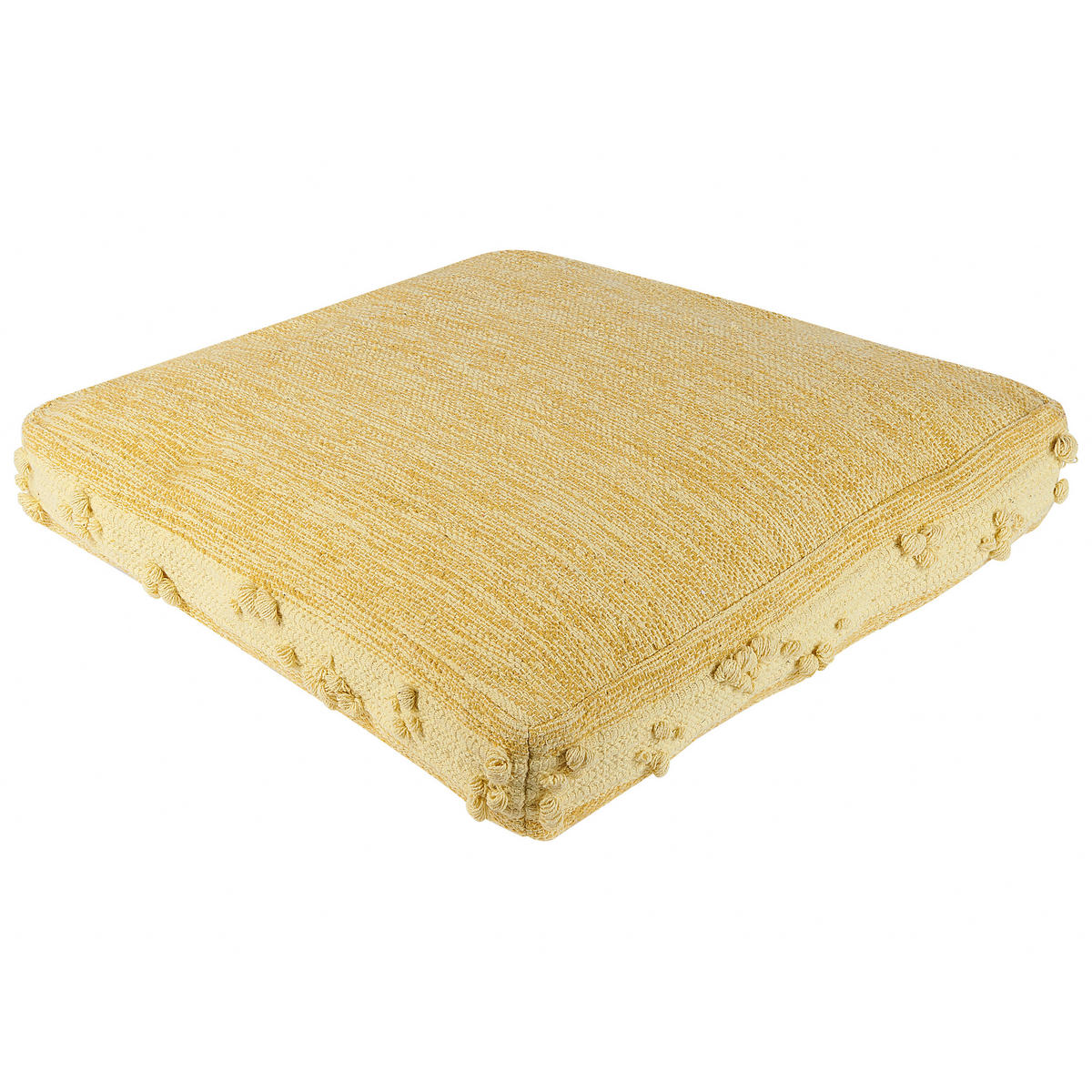 BODENKISSEN Clone 60/60/12 cm - Gelb, Naturmaterialen/Textil (60/12/60cm) - Beliani