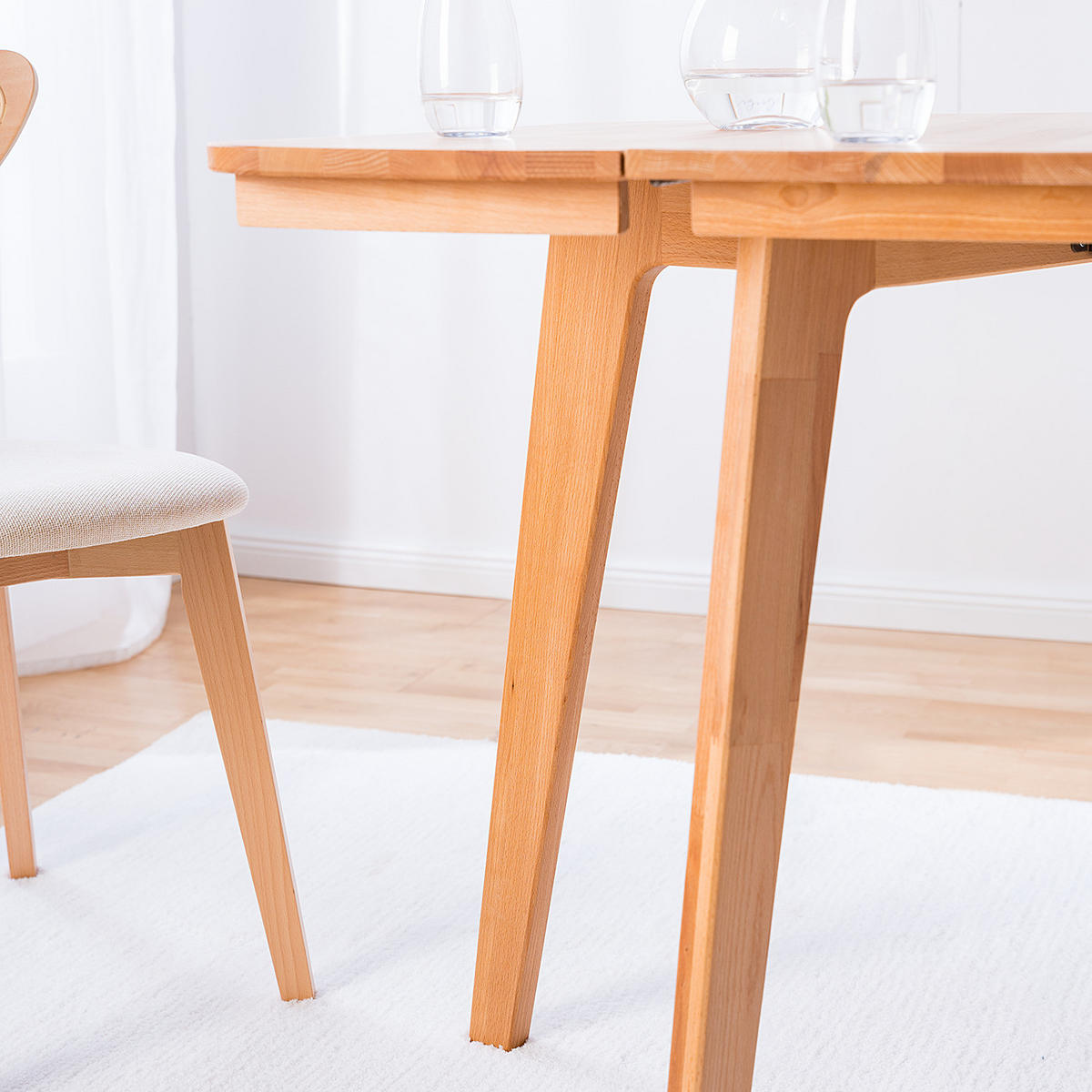 ESSTISCH - Buche massiv - Buchefarben, Holz (75/34/75cm) - home24