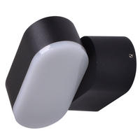 LED AUSSEN-WANDLEUCHTE Aluminium Schwarz - Schwarz, Metall (11/9.7/9.6cm)