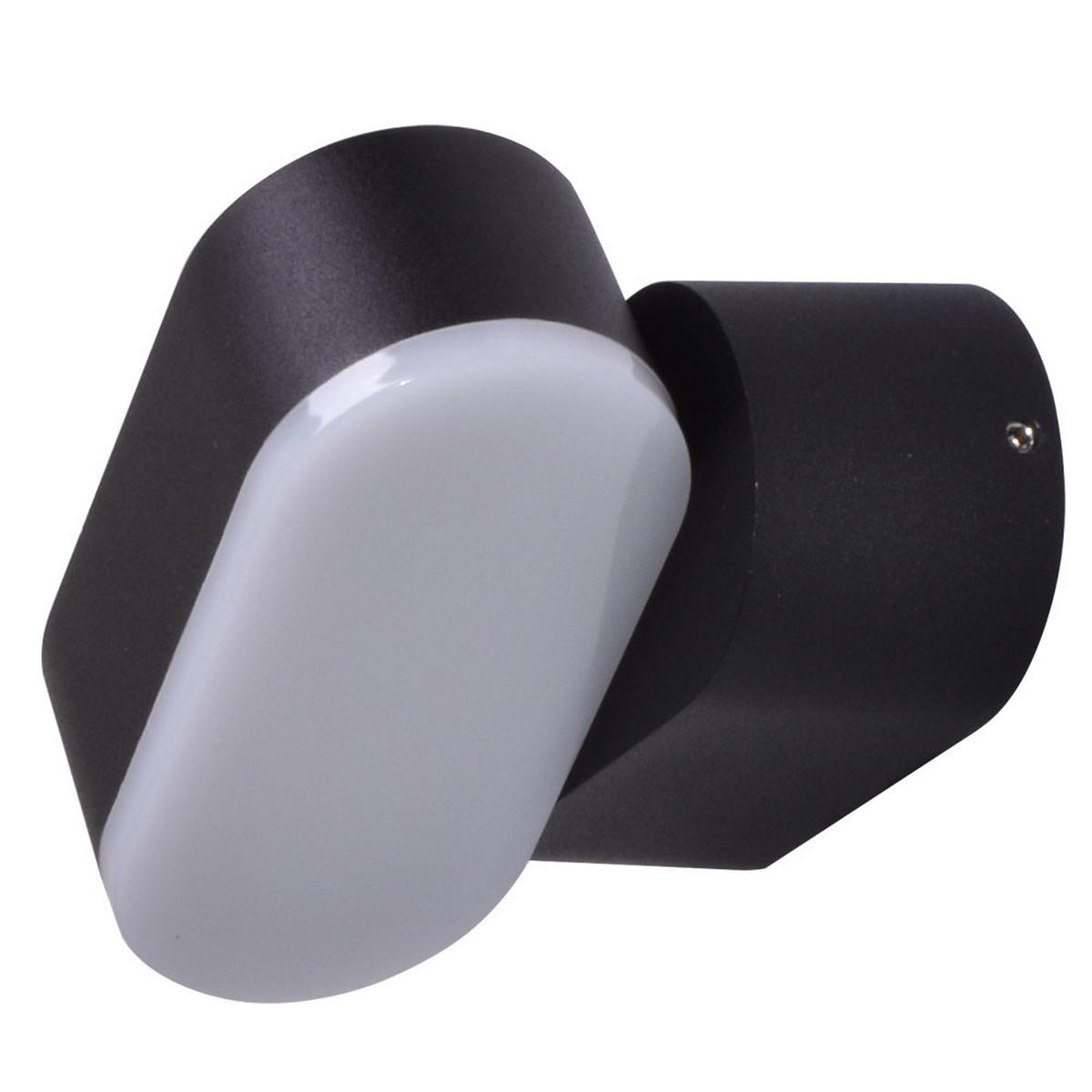 LED AUSSEN-WANDLEUCHTE Aluminium Schwarz - Schwarz, Metall (11/9.7/9.6cm)