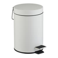 KOSMETIKEIMER - Weiß, Kunststoff/Metall (17/25/23cm) - Relaxdays