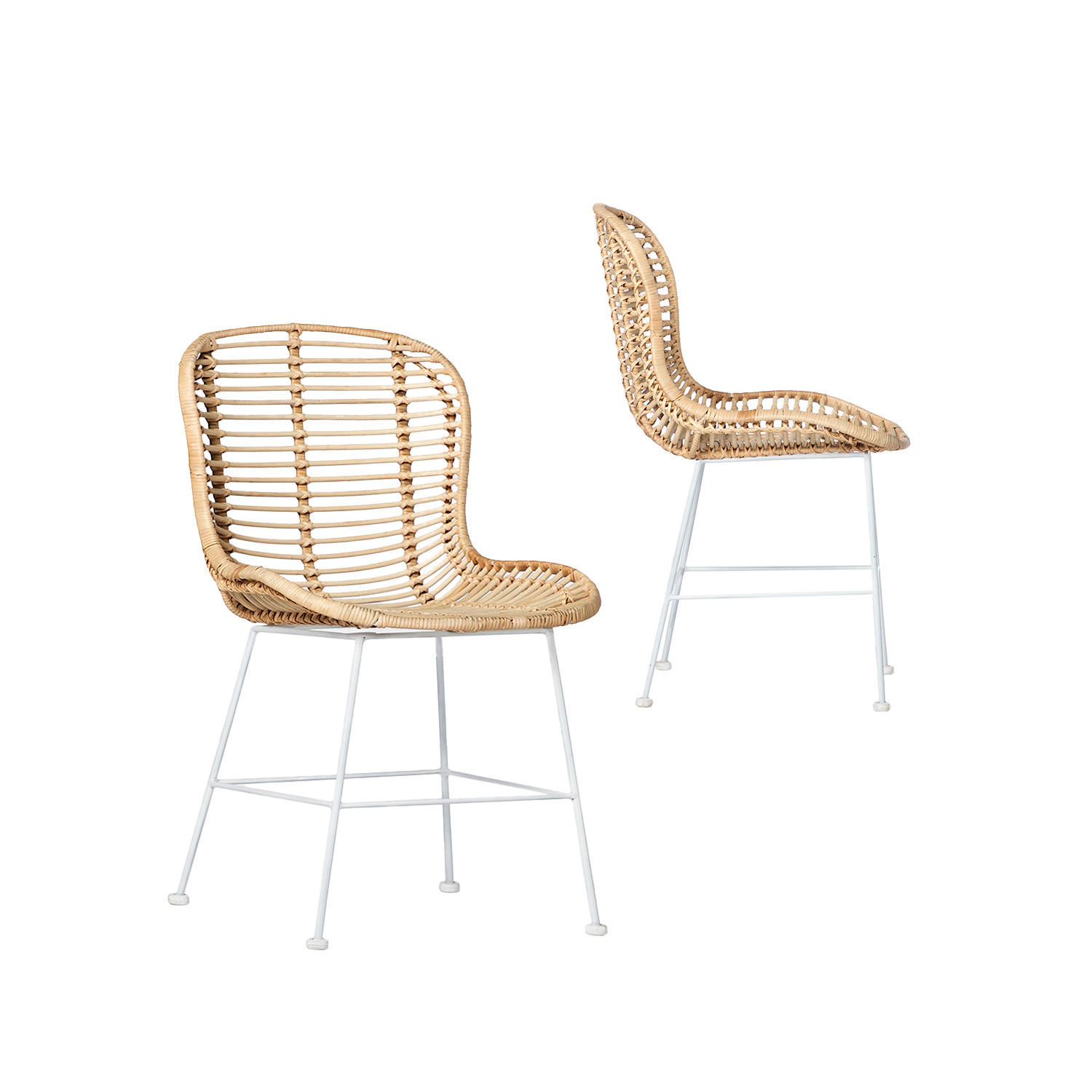 GARTENSTUHL Leo Natürlich 47 cm x 86 cm 2er-Set - Naturfarben, Naturmaterialien (47/86/57cm) - Klast Home