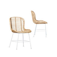 GARTENSTUHL Leo Natürlich 47 cm x 86 cm 2er-Set - Naturfarben, Naturmaterialien (47/86/57cm) - Klast Home