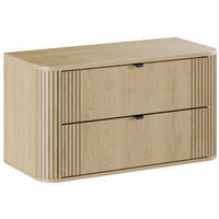 WASCHBECKENUNTERSCHRANK Cremona 2 Schublade Eiche - 100 x 46 x 54 cm - Eichefarben, Holz (100/54/46cm) - Badplaats