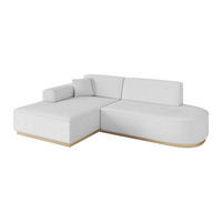 ECKSOFA Ottomane Links IREA-L1 - 232x165x80 cm Weiß - Weiß, Holzwerkstoff/Textil (232/165cm) - ALTDECOR