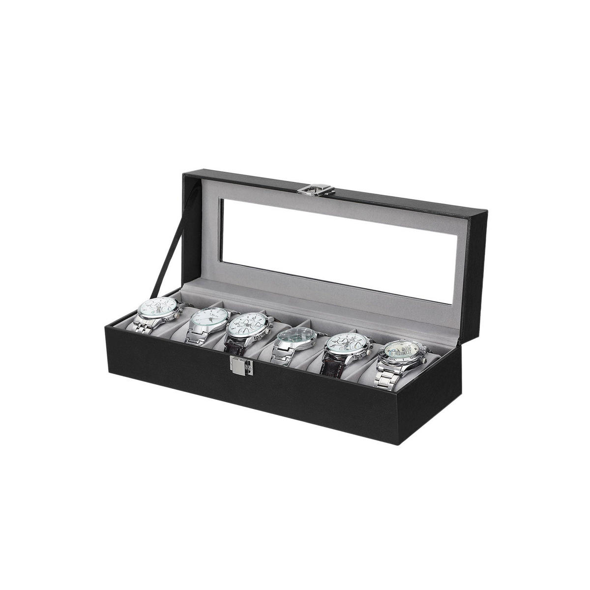 UHRENBOX PORT OF SPAIN - Grau, Glas (11.2/8/30cm) - Hansiro