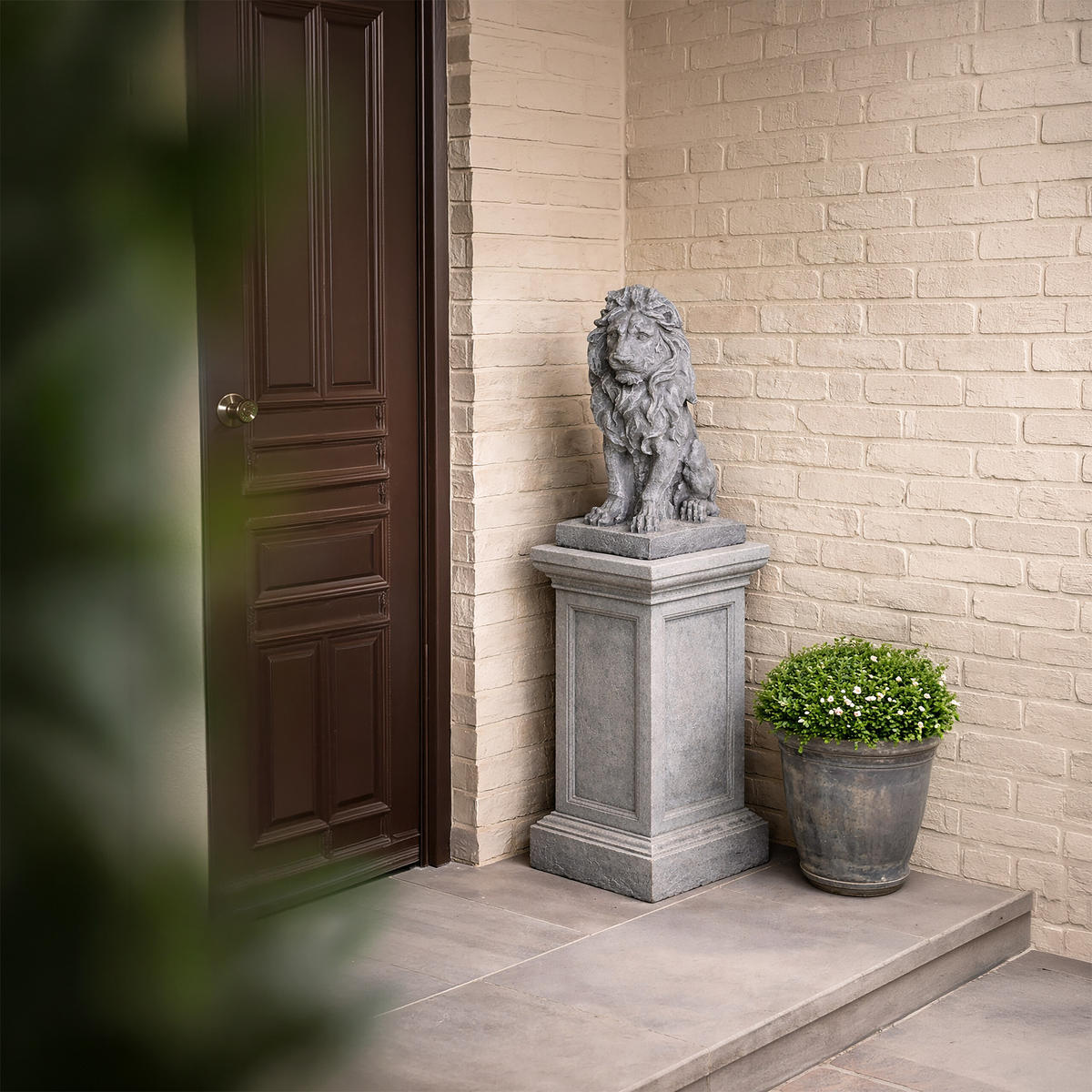 SOCHA leva - sivá, plast (17/38/27cm) - Relaxdays