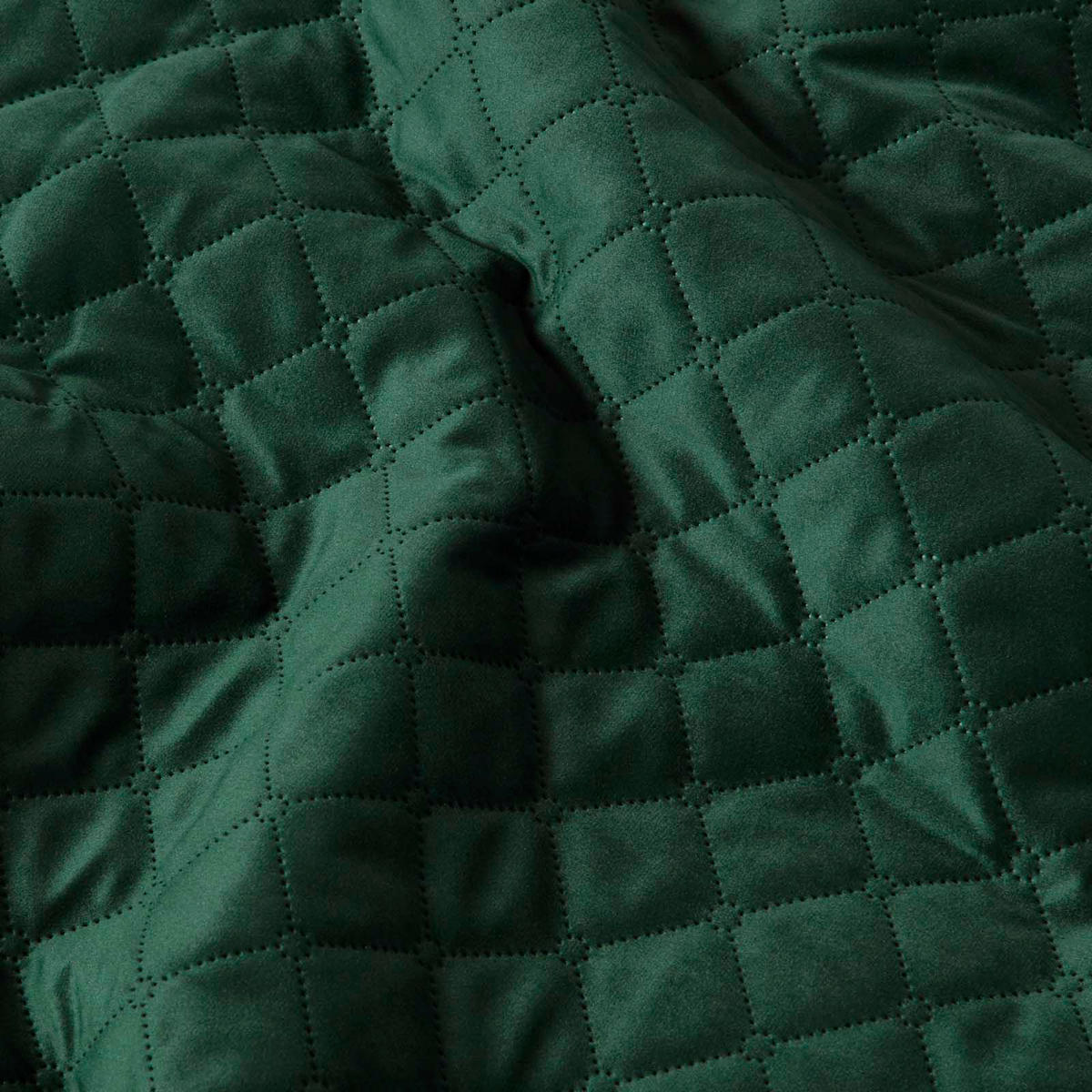 SAMT-WOHNDECKE 150/200 cm, gesteppt - Grün, Textil (150/200cm) - Homescapes