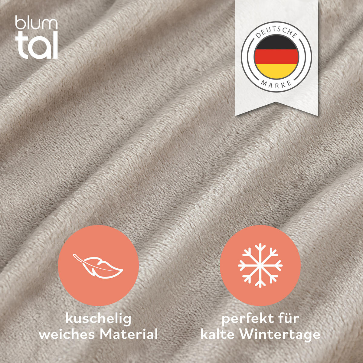SPANNBETTLAKEN Cashmere Touch 180x200 cm Plüsch Beige - Taupe, Textil (200/180cm) - Blumtal