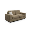 SOFA OTTO 3-Sitzer, taupe - Taupe/Schwarz, Holz/Textil (201/89/98cm) - Courtois Laville
