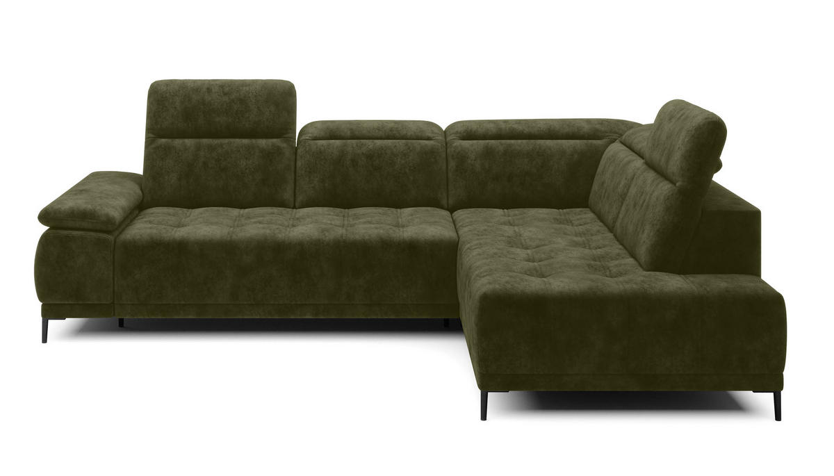 ECKSOFA FOCUS XL L-förmig Konfiguration freistehend RECHTS 352x204x98cm Dark yellow - Dunkelgelb, Holz/Textil (352/204cm) - DomoHome