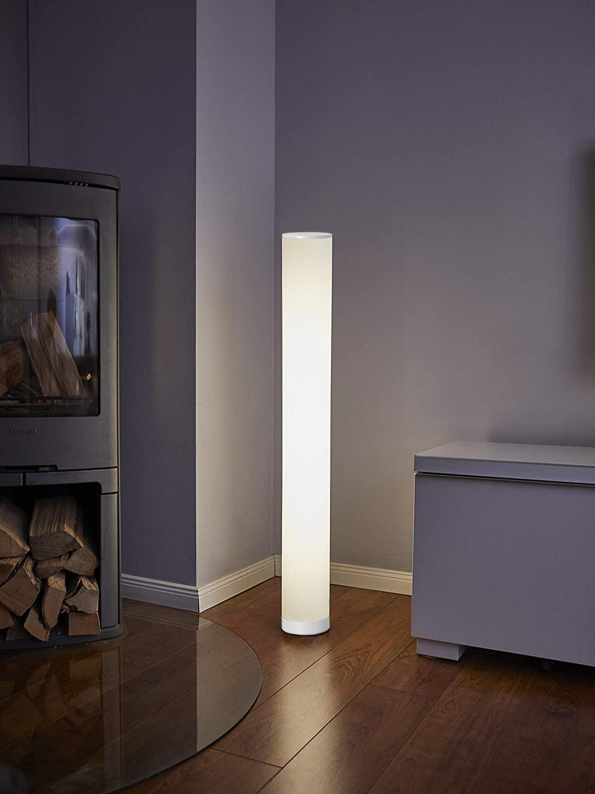 LED-LICHTSÄULE Stehlampe DIY Bausatz 103cm hoch Glatt - Weiß, Kunststoff (10/10/103cm) - Northpoint