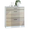 SCHUHSCHRANK Elvas Front in Eiche Sägerau - Eiche San Remo, Holzwerkstoff (89/95.5/27cm) - Vladon