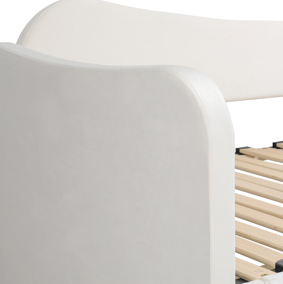 POLSTERBETT 90x200/180x200 cm Beige aus Samt mit Ausziehfunktion und USB - Beige, Holzwerkstoff (90/200cm) - OKWISH