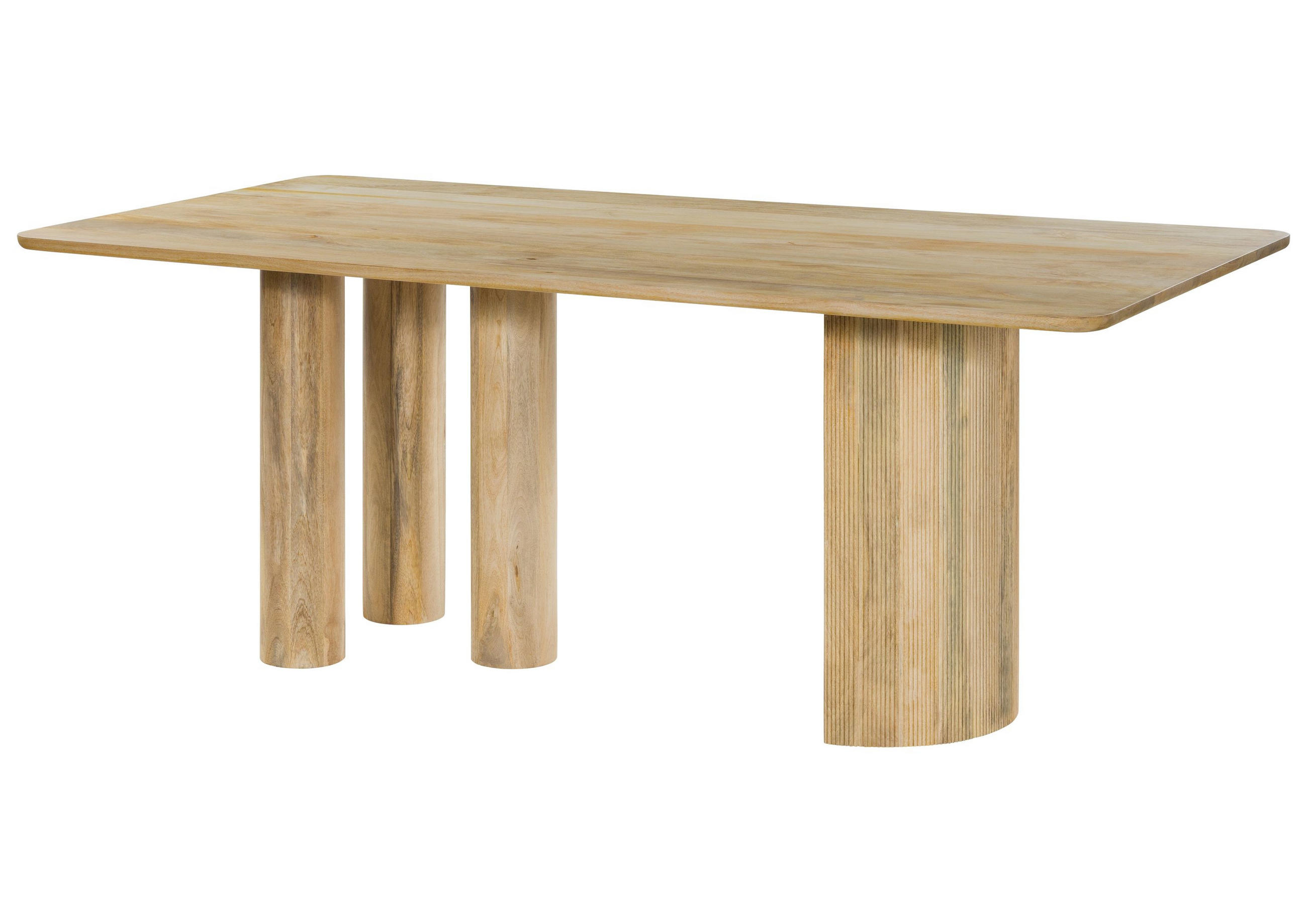 ESSTISCH Mango 180x90x77 natur lackiert FLORENZ #110 - Braun, Holz (90/180/77cm) - Massivmoebel24