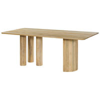 ESSTISCH Mango 180x90x77 natur lackiert FLORENZ #110 - Braun, Holz (90/180/77cm) - Massivmoebel24