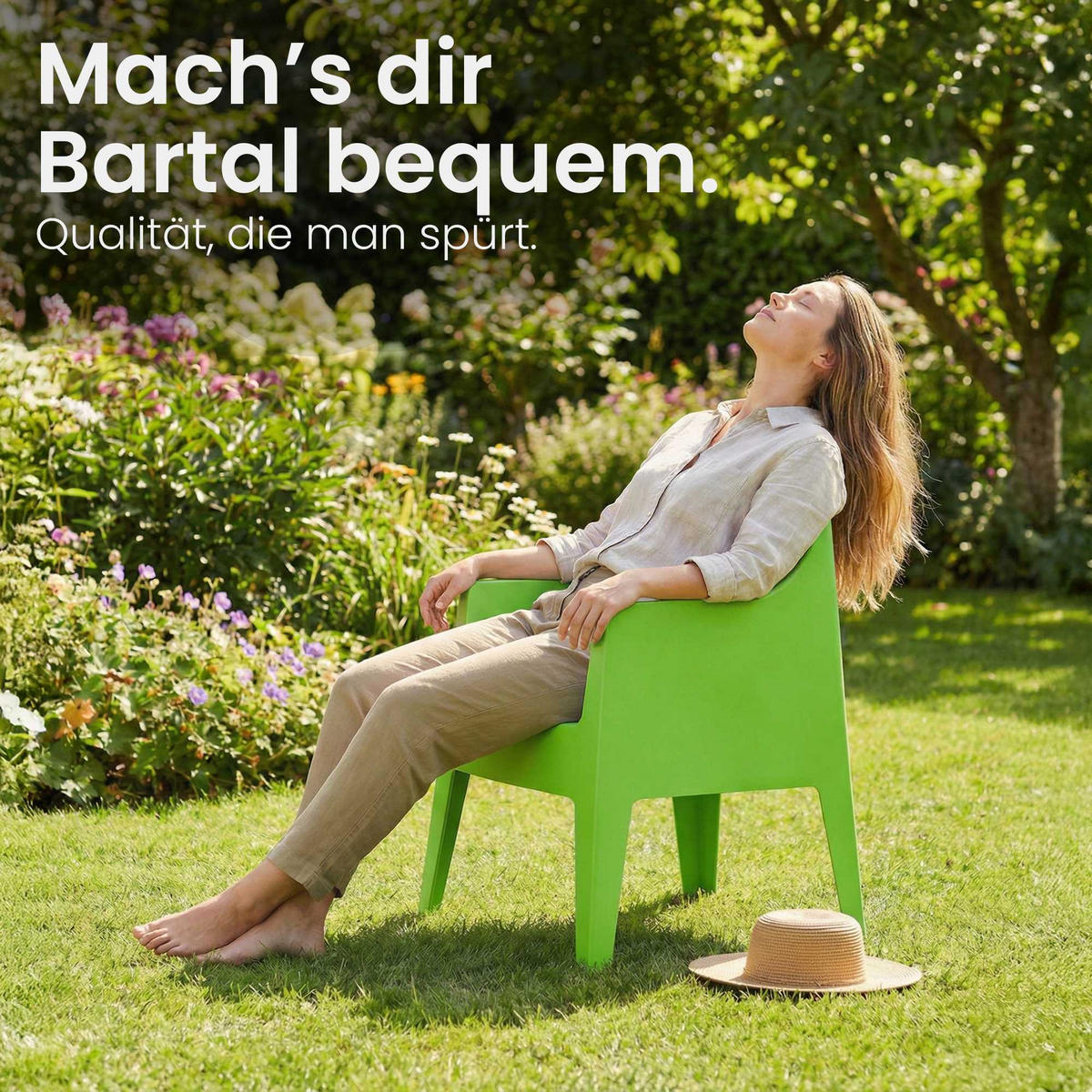 GARTENSTUHL 4 Kunststoff Grün - Grün, Kunststoff (73/78/57cm) - CLP