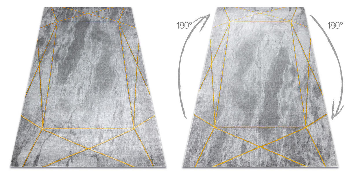 TEPPICH Emerald 140/190 cm - Grau, Textil (140/190cm) - rugsX