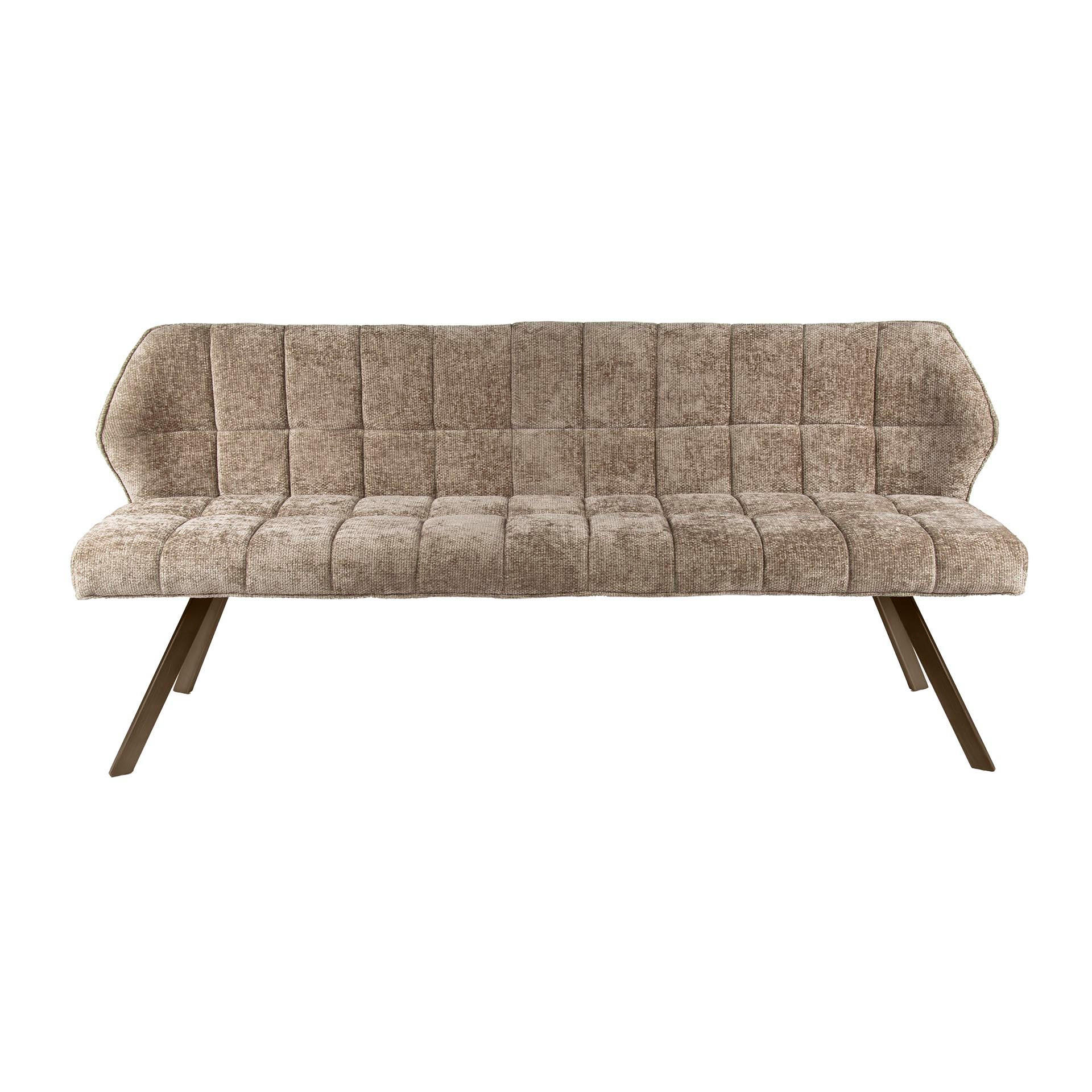 EETKAMERBANKEN Raster Braun 58/180/81 cm - Braun, Textil (180/81/58cm) - Hoyz Collection