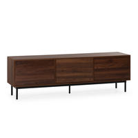 COMODĂ TV Florida cu 3 uși, aspect de nuc comun - culoare nucă, compozit lemnos (160/50/40cm) - VS Venta-stock