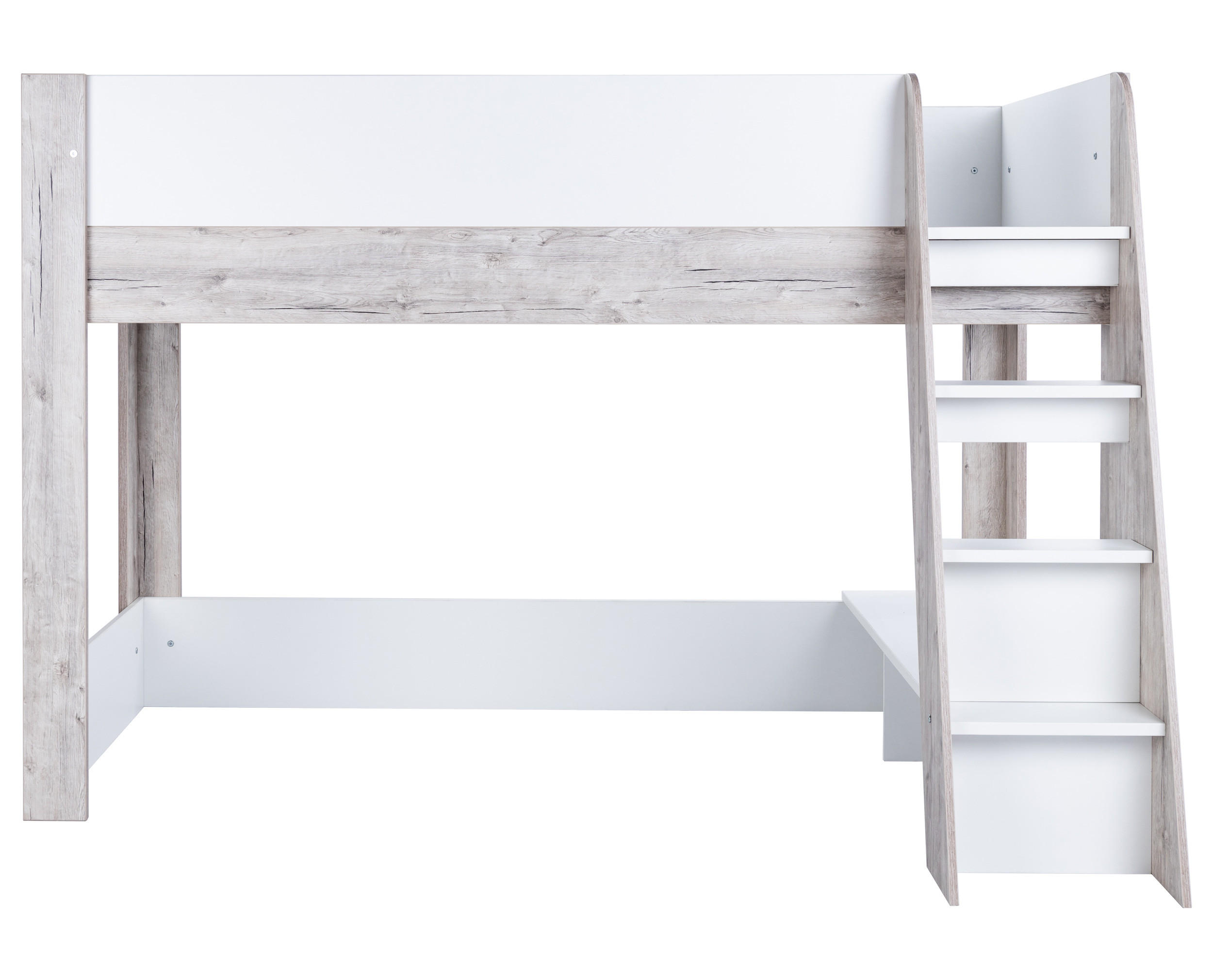 HOCHBETT Bente 90 x 200 cm - Eichefarben/Weiß, Holzwerkstoff (90/200cm) - arthur berndt