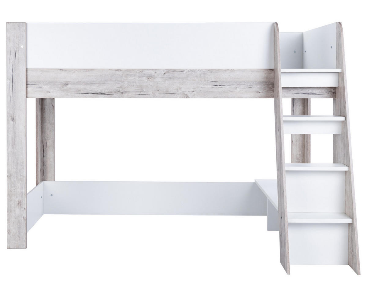 SCHULKINDZIMMER Komplettset Bente 4-tlg - Eichefarben/Silberfarben, Holzwerkstoff/Kunststoff (1/1/1cm) - arthur berndt