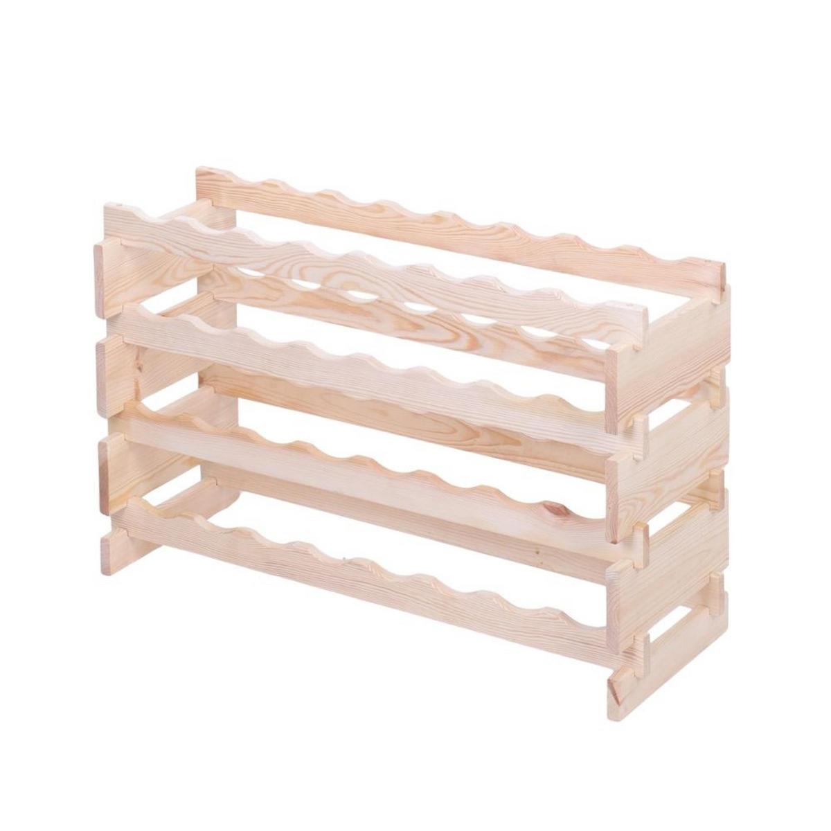 WEINREGAL VINOTECA FLEX PRO HxBxT 51x84x28cm 32 Flaschen auf 4 Ebenen Natur unbehandelt - Naturfarben, Holz (84/51/28cm) - PROREGAL