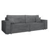 SCHLAFSOFA Karl Cord - Schwarz/Grau, Holz/Kunststoff (245/82/90cm) - MIRJAN24