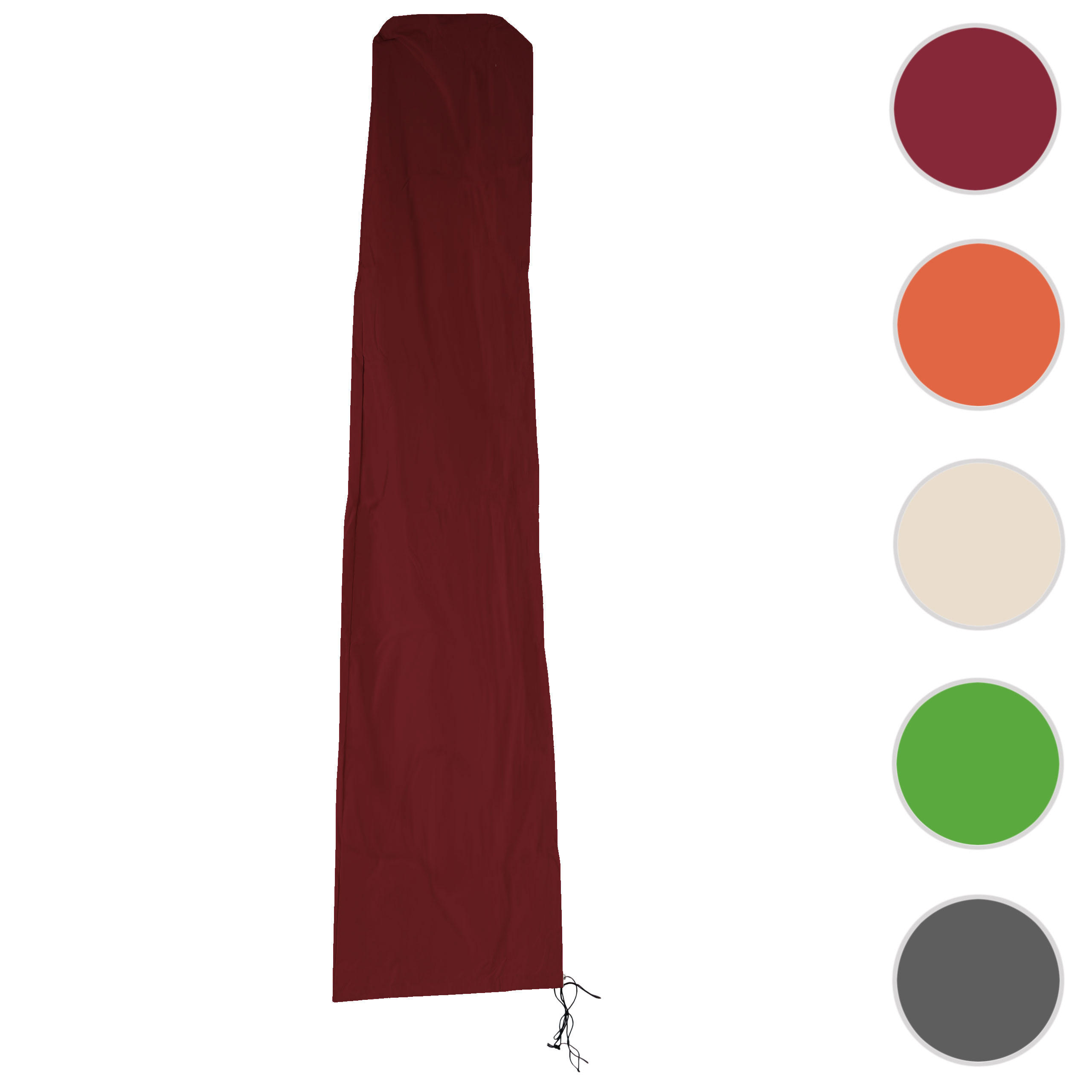 SCHUTZHÜLLE MCW FÜR AMPELSCHIRM BIS 3,5M Bordeaux - Bordeaux, Textil (60/265/60cm) - MCW