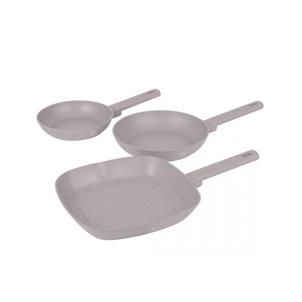 PFANNENSET Grau 28/28/4 cm BH8109 - Grau, Metall - Berlinger Haus