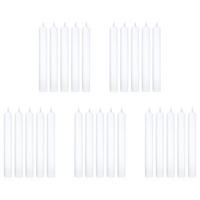 STABKERZE (25er Set) Rainbow - Weiß, Paraffin (2.2/18/2.2cm) - BUTLERS