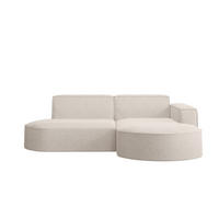 ECKSOFA MODENA L STUDIO Stoff Verita Ecru Rechts - Ecru, Holz (236/165cm) - Kaiser Möbel