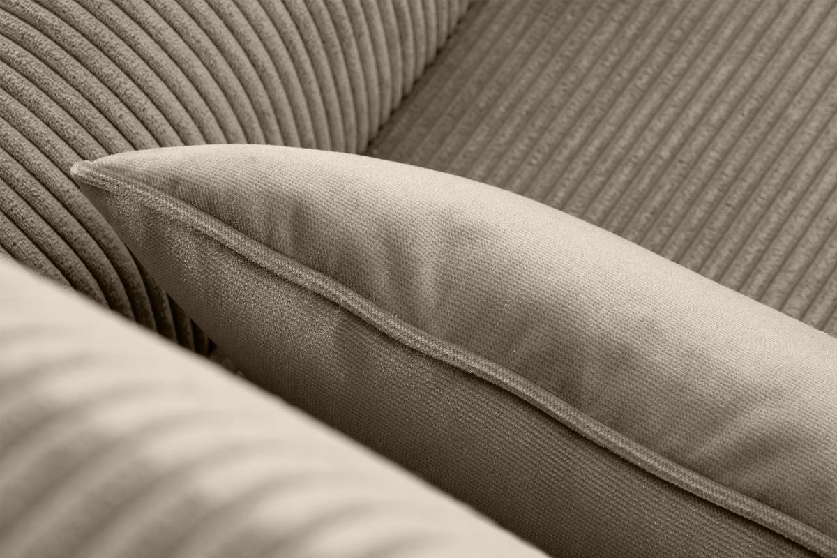 OHRENSESSEL STRALIS inklusive dekorativem Kissen, beige - Beige/Grau, Textil (82/108/80cm) - KONSIMO®