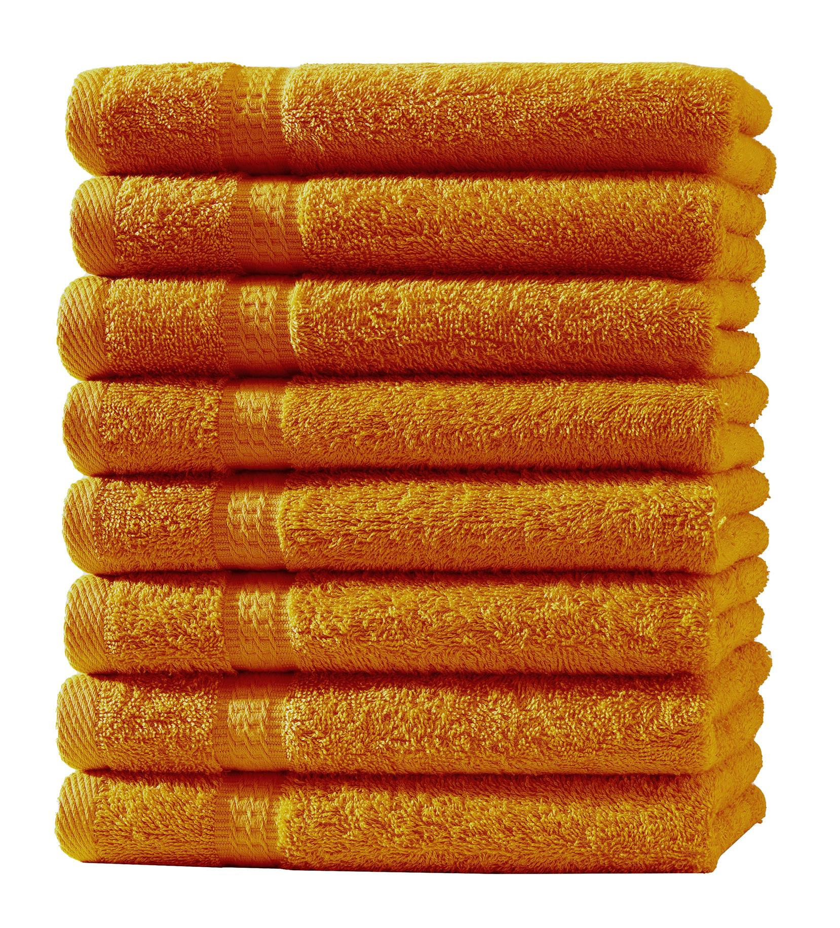 HANDTUCH 50x100 cm Frottier Handtücher im 8er Set aus 100% Baumwolle, Orange 500g/m2 - Orange, Textil (50/100cm) - Carpe Sonno