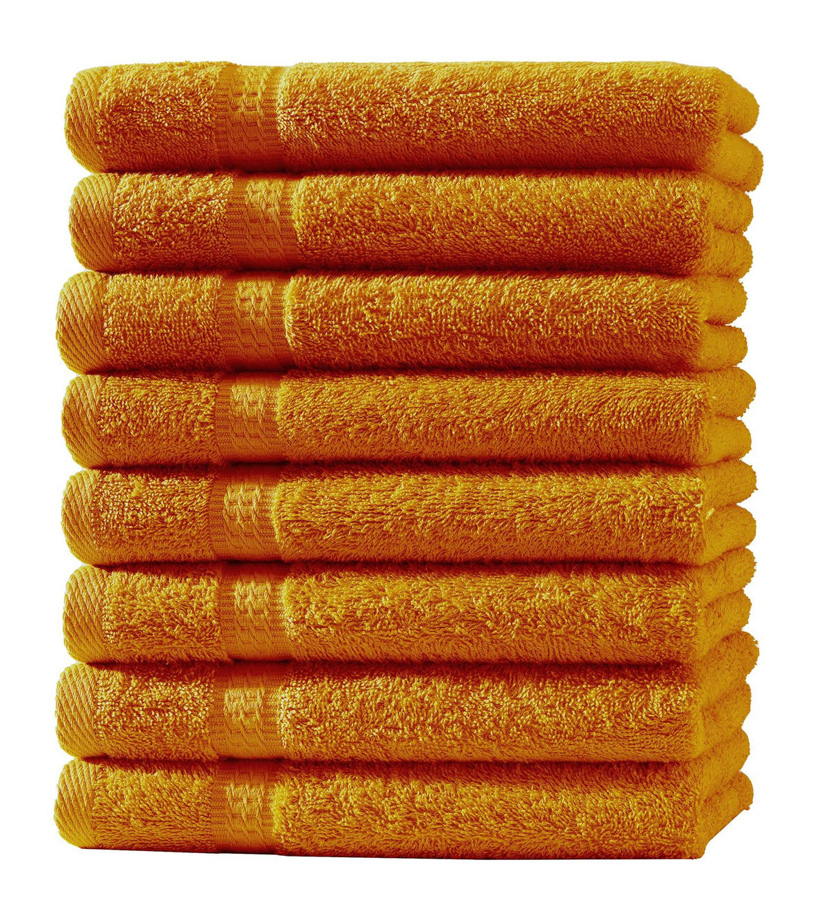 HANDTUCH 50x100 cm Frottier Handtücher im 8er Set aus 100% Baumwolle, Orange 500g/m2 - Orange, Textil (50/100cm) - Carpe Sonno