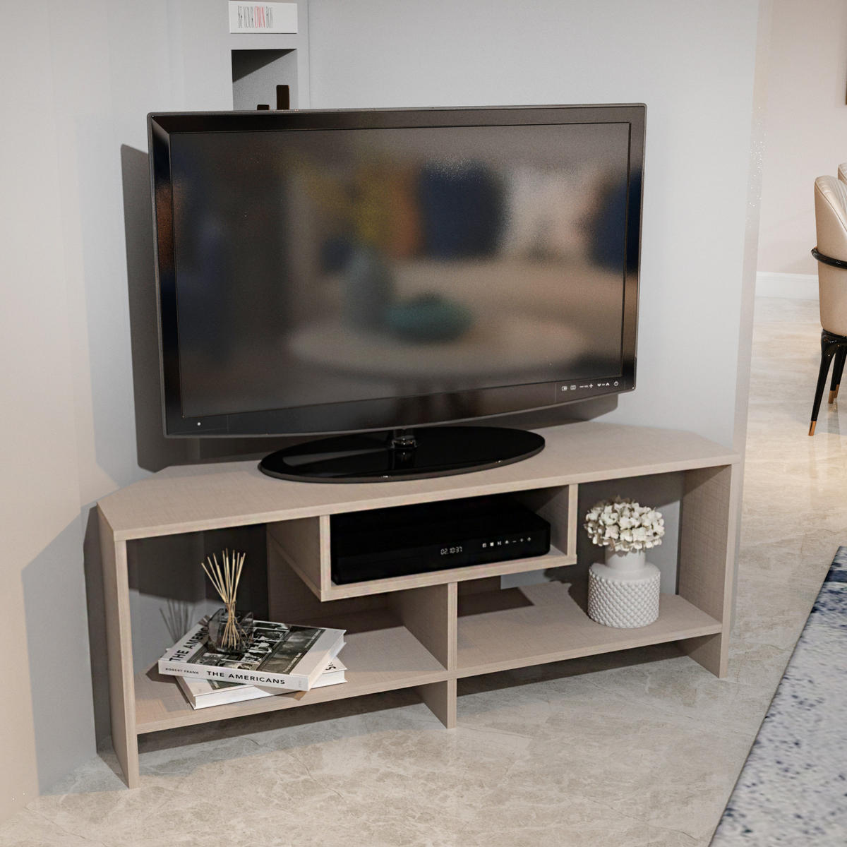 TV-LOWBOARD Maldiv - Beige, Holzwerkstoff (114.44/47/35cm) - Decorotika