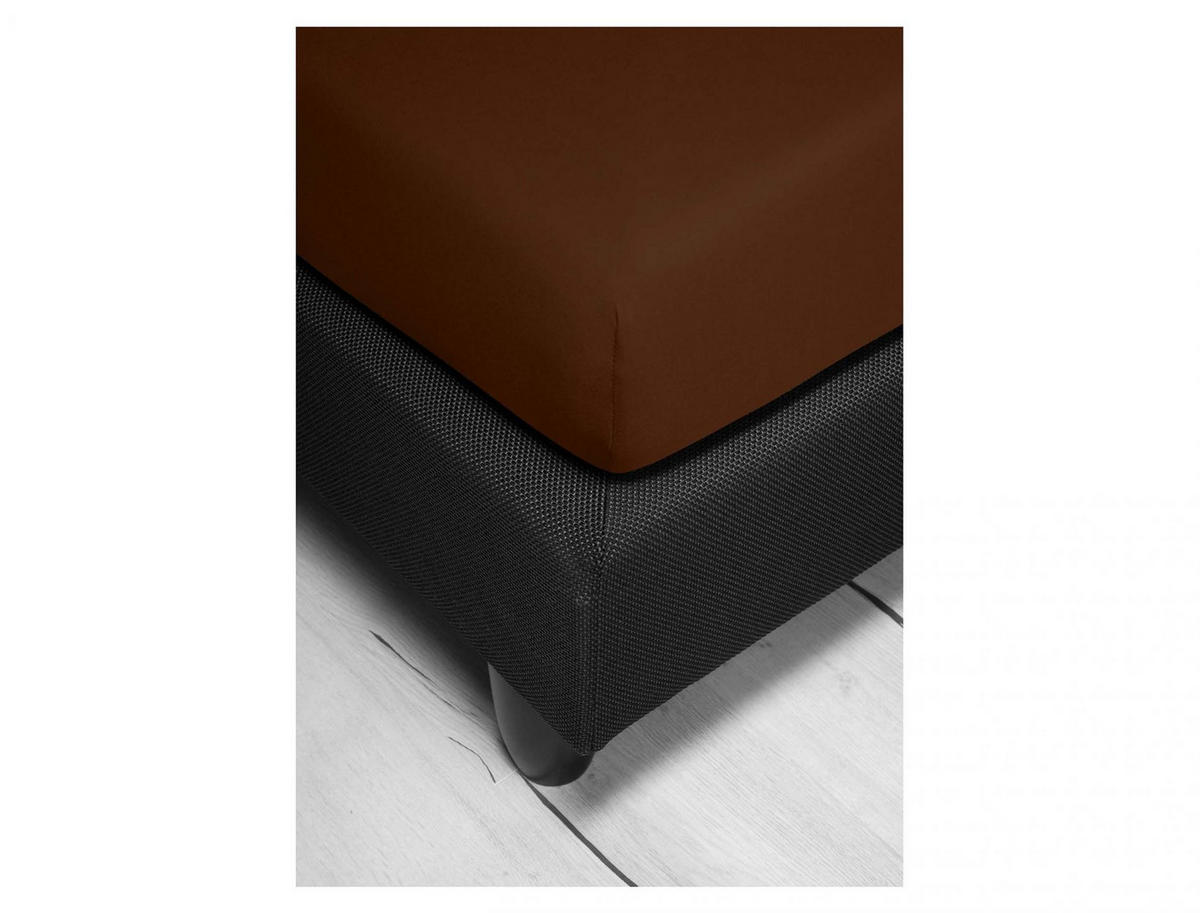 SPANNBETTTUCH ROYAL 0003 - Braun, Textil (190/200cm) - Irisette