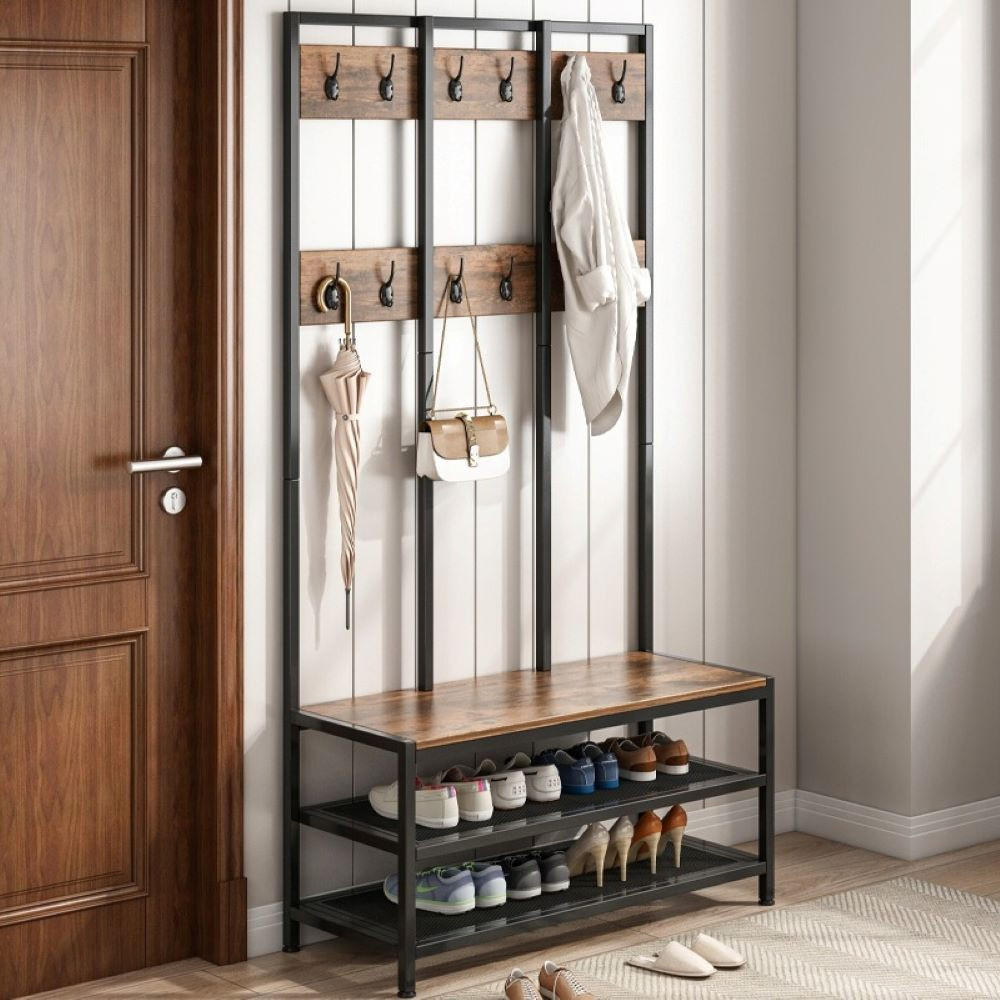 KLEIDERSTÄNDER, braun 100/40/186cm - Braun, Holzwerkstoff (100/186/40cm) - Rebiko
