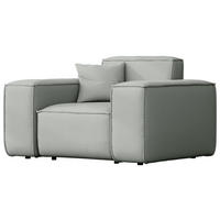 GARTENSESSEL Lorento Outdoor Polster-Loungesessel, Hellgrau Kunstleder 121/73/92 cm - Hellgrau, Textil (121/73/92cm) - WFL GROUP