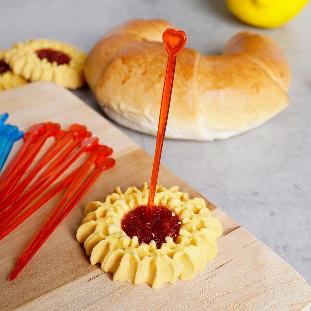 SNACK-ZAHNSTOCHER 8 cm 50 Stück. - Multicolor, Kunststoff (8cm) - Orion 