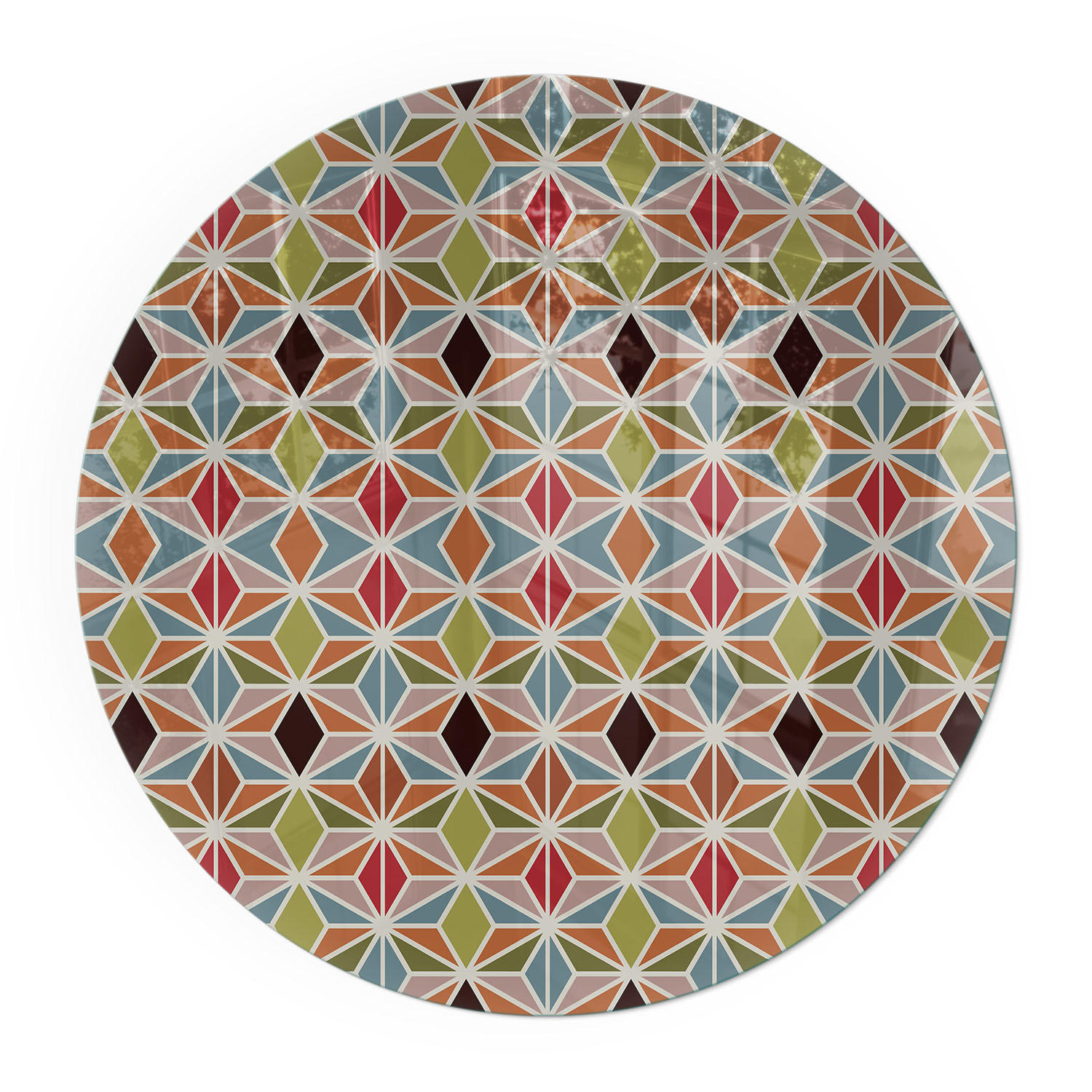 GLASPLATTE für Kamin Ø 100 cm - Braun, Glas (100/100/0.4cm) - TULUP