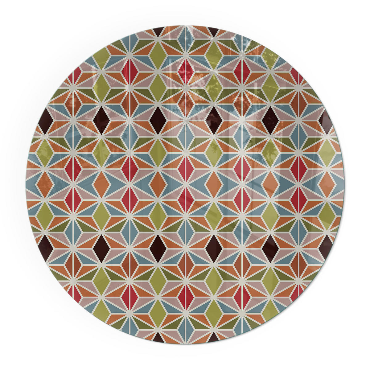 GLASPLATTE für Kamin Ø 60 cm - Braun, Glas (60/60/0.4cm) - TULUP