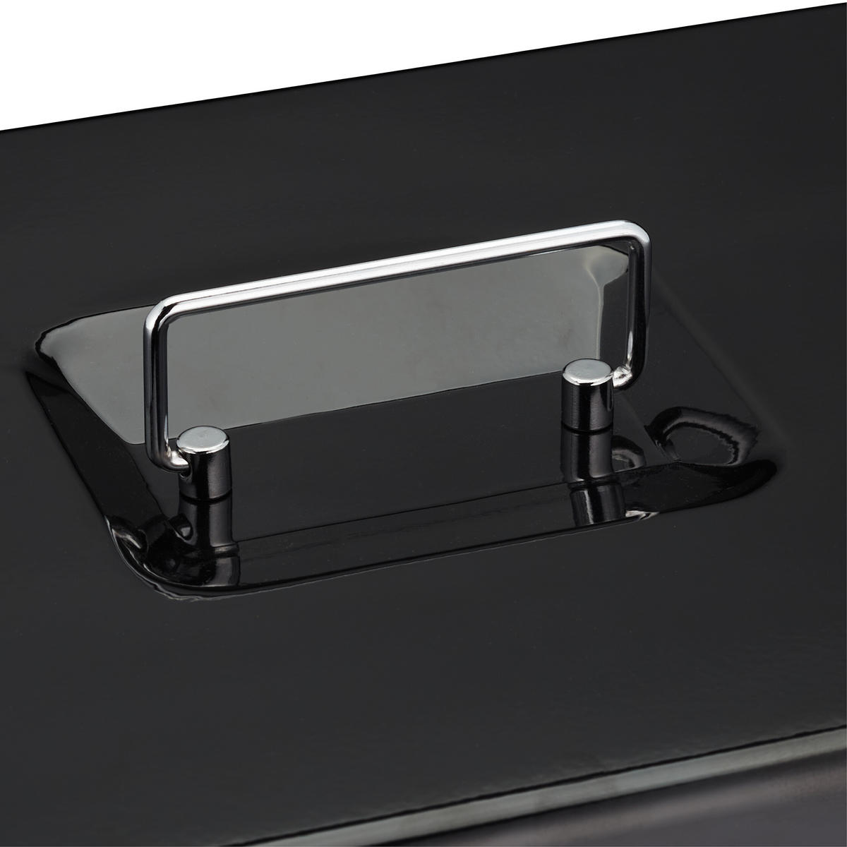 GELDKASSETTE - Schwarz, Kunststoff/Metall (30.5/8.5/24.5cm) - Relaxdays