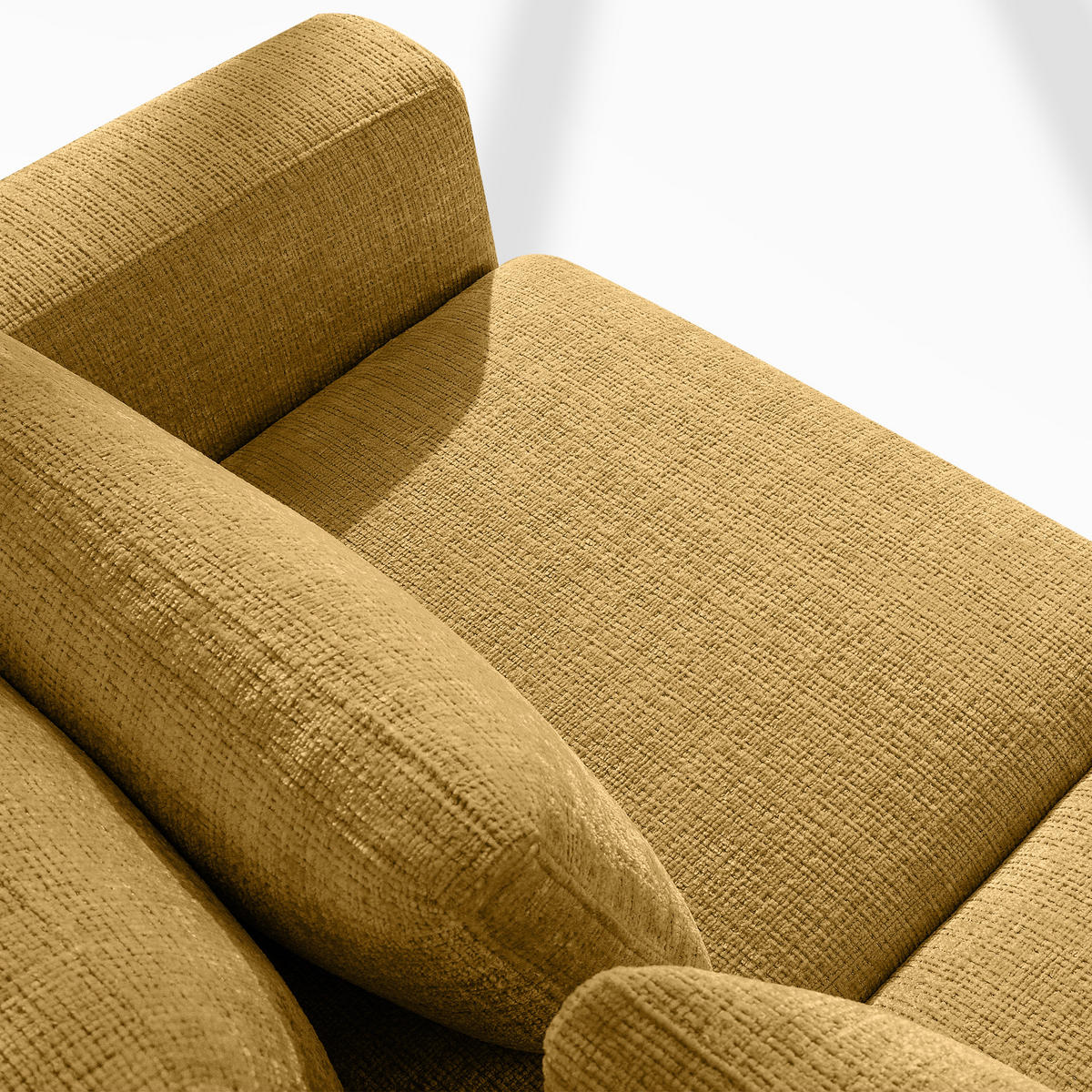 ECKSOFA XL links VERUS - Gelb, Holz/Holzwerkstoff (377/328cm) - KONSIMO®