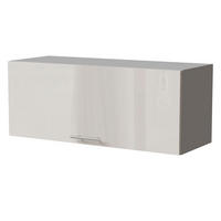KLAPPHÄNGESCHRANK Brerra W4B/90 Grau / RAL 9001 creme Hochglanz 90 / 32,5 / 36cm mit Blum Aventos Klappenbeschlag - Creme/Grau, Holz/Holzwerkstoff (90/36/32.5cm) - Feldmann-Wohnen