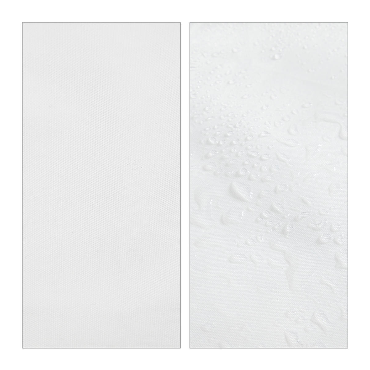 SONNENSEGEL - Weiß Hochglanz, Textil/Metall (350/250cm) - Relaxdays