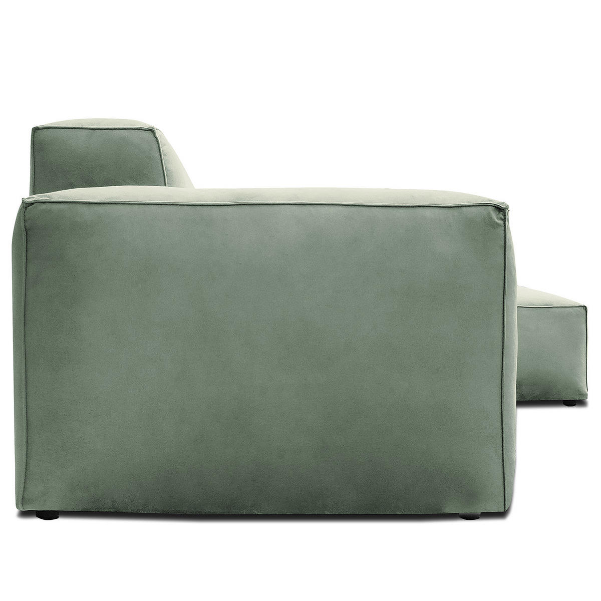 ECKSOFA mit Longchair - Schwarz/Mintgrün, Kunststoff/Textil (345/170cm) - home24