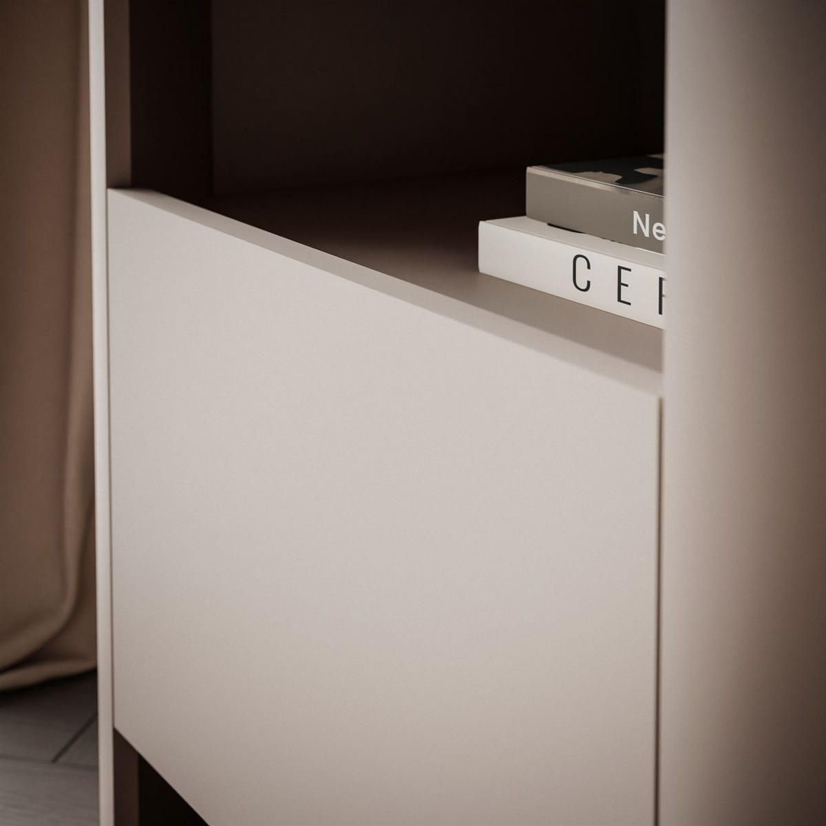 NACHTTISCH DESTINY KASCHMIR S-58 - Kaschmir, Holzwerkstoff (58/52/39cm) - Lookway