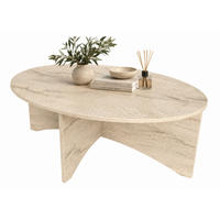COUCHTISCH Solo Travertin - Creme, Holzwerkstoff (100/70/42cm) - Decorotika