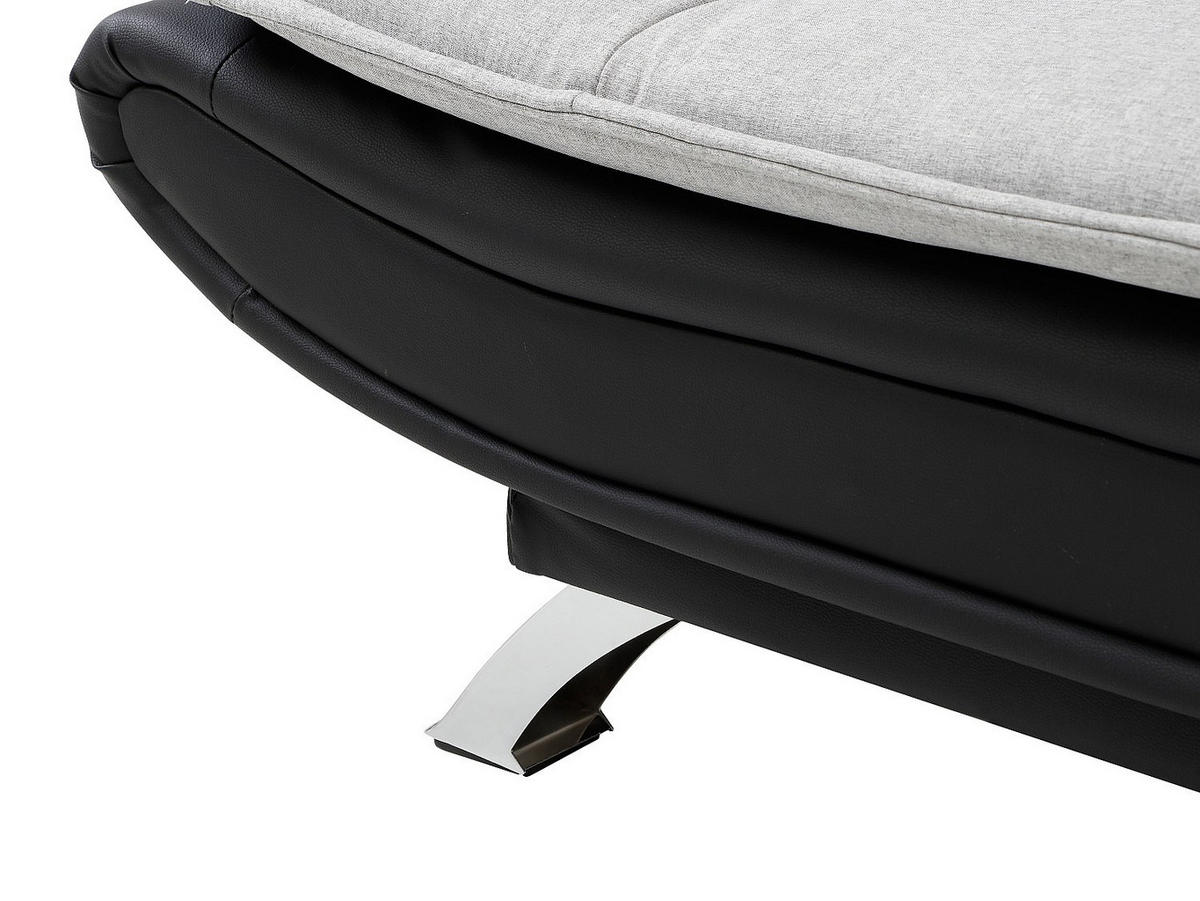 SCHLAFSOFA - 3 Personen - stoff - schwarz, grau Demido - Schwarz, Textil (176/84/86cm) - Vente-Unique